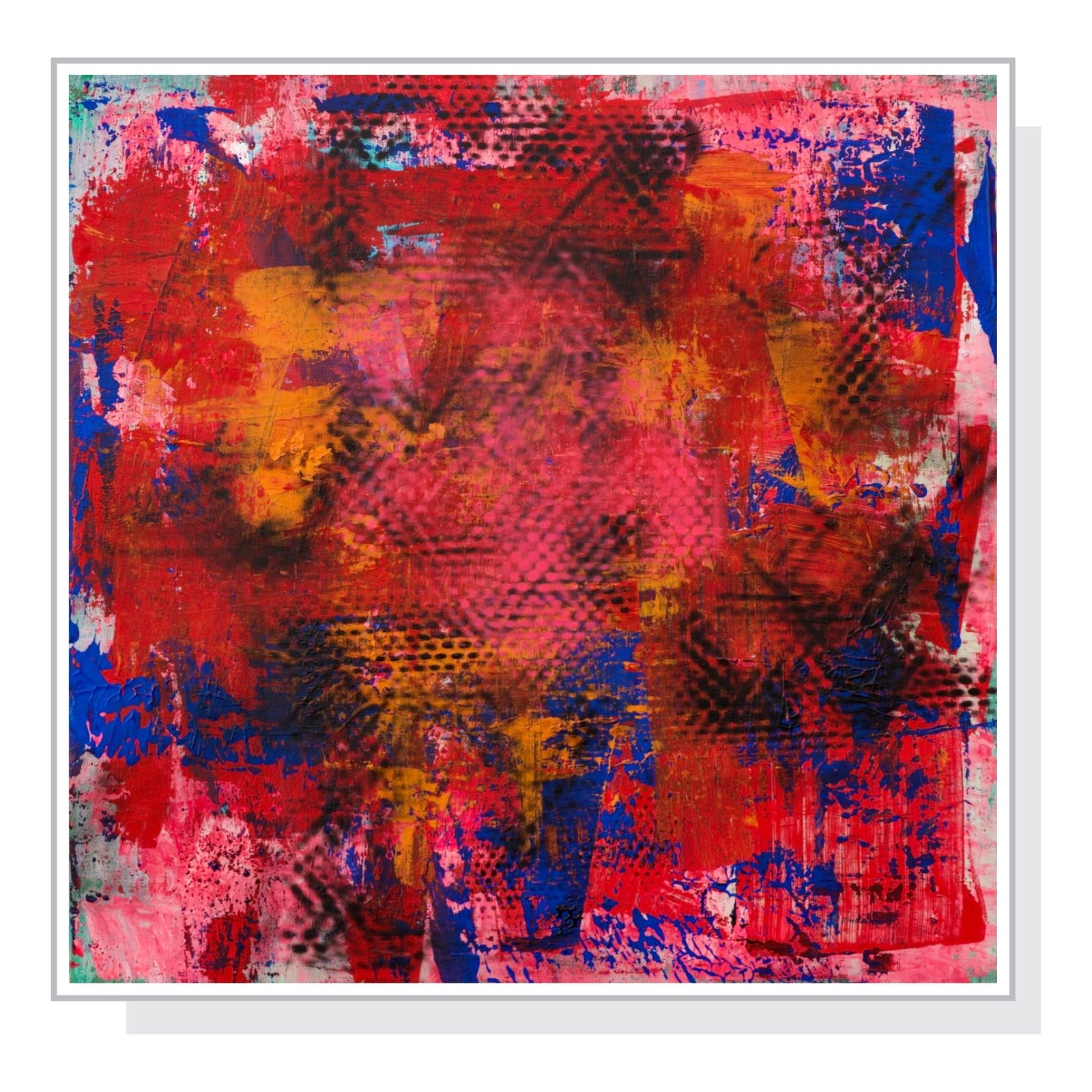 Acryl und Lack auf Leinwand_Serie Pinke Welle_50 x 50 cm_270,00 Euros (2)