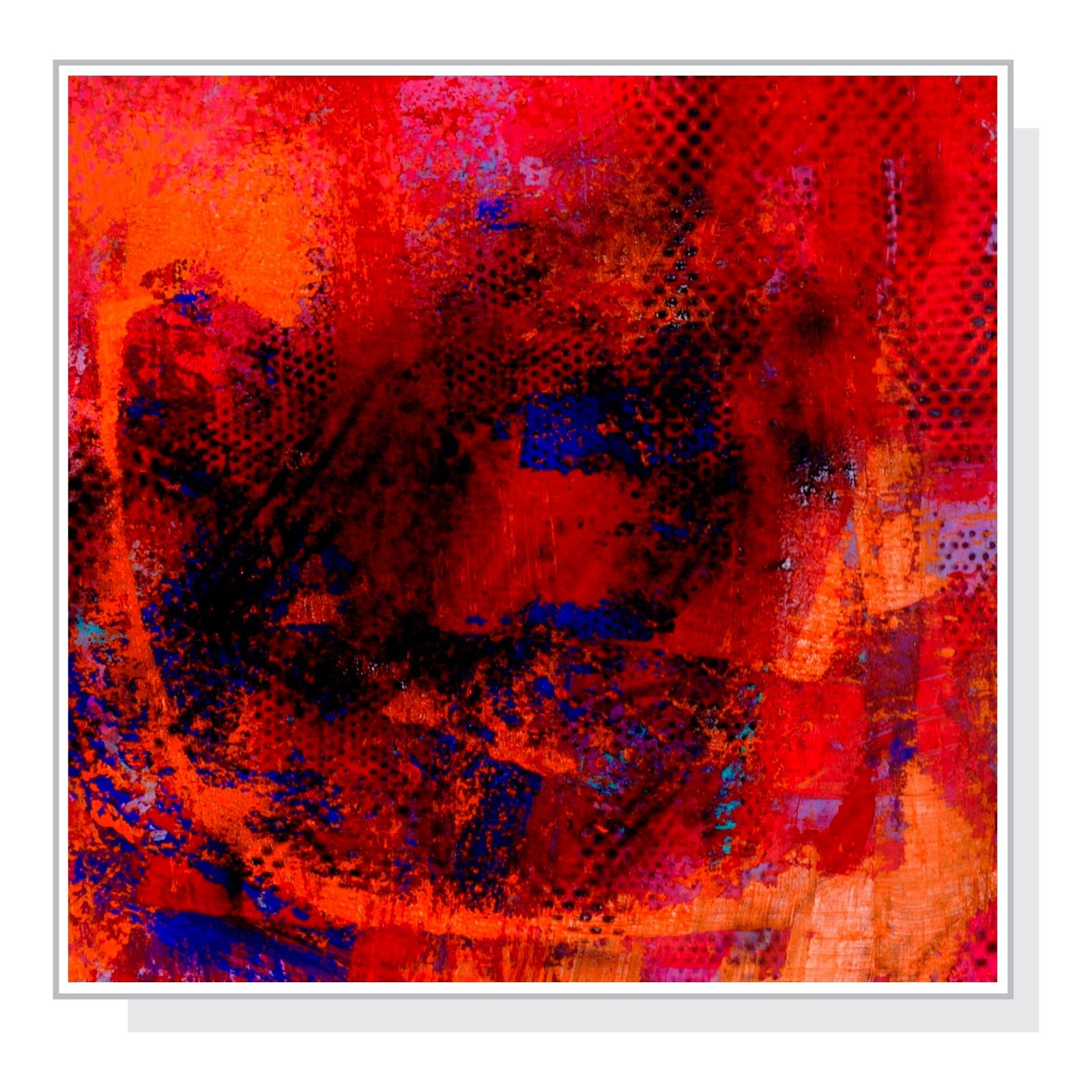 Acryl und Lack auf Leinwand_Serie Pinke Welle_50 x 50 cm_270,00 Euros 3