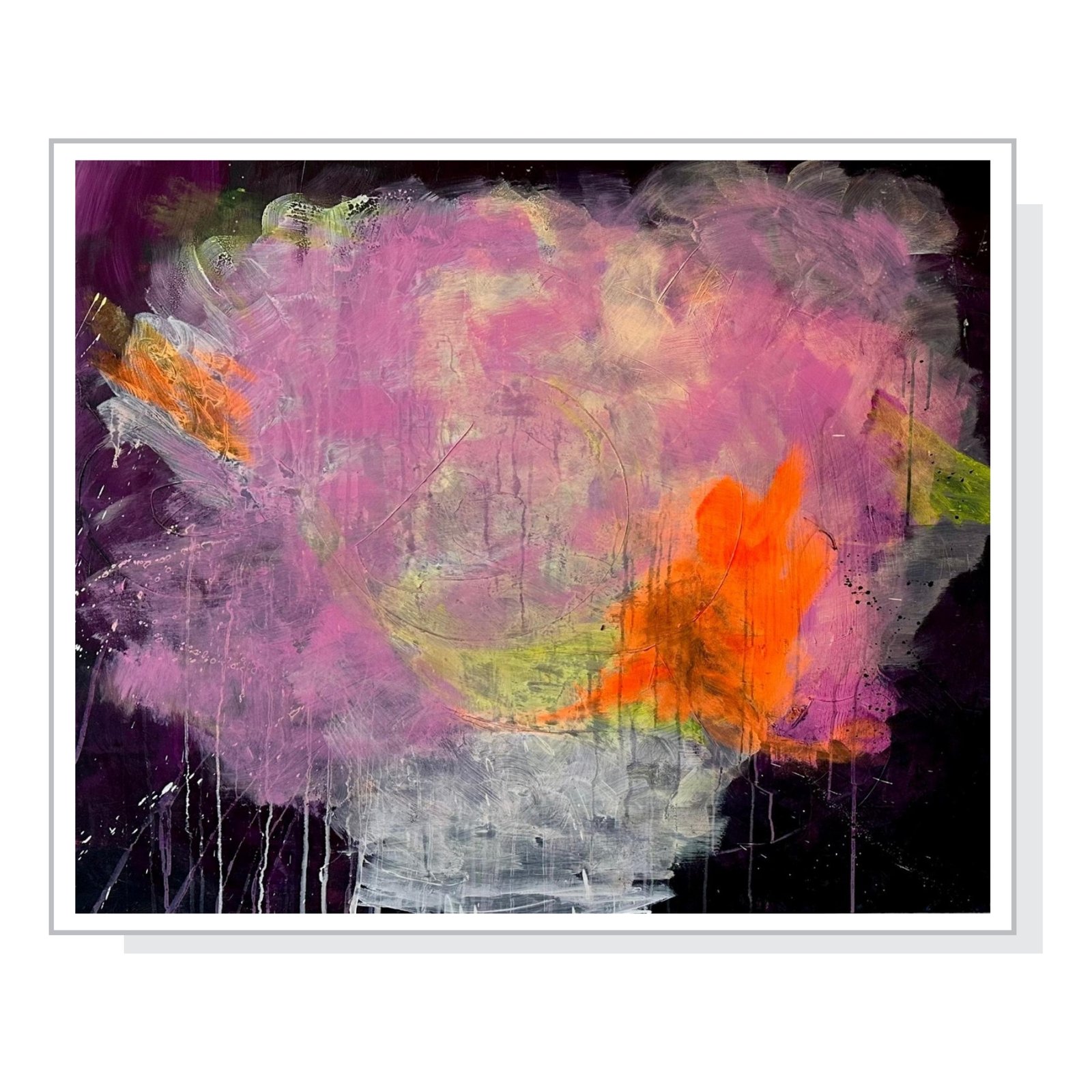 Feuer der Erinnerung – Acrylgemälde auf Leinwand (120 x 100 cm)