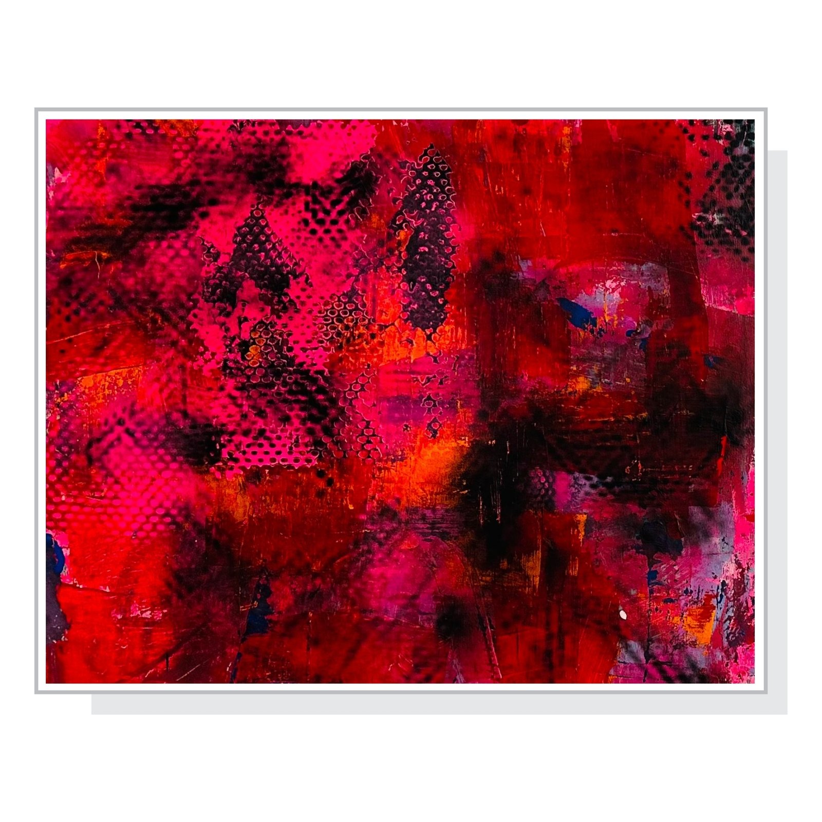 Galerie – Einzelwerke & Sammlungen - Acryl und Lack auf Leinwand Serie „Pinke Welle - 3“ 50 x 50 cm 300,00 - Verônica Falcão