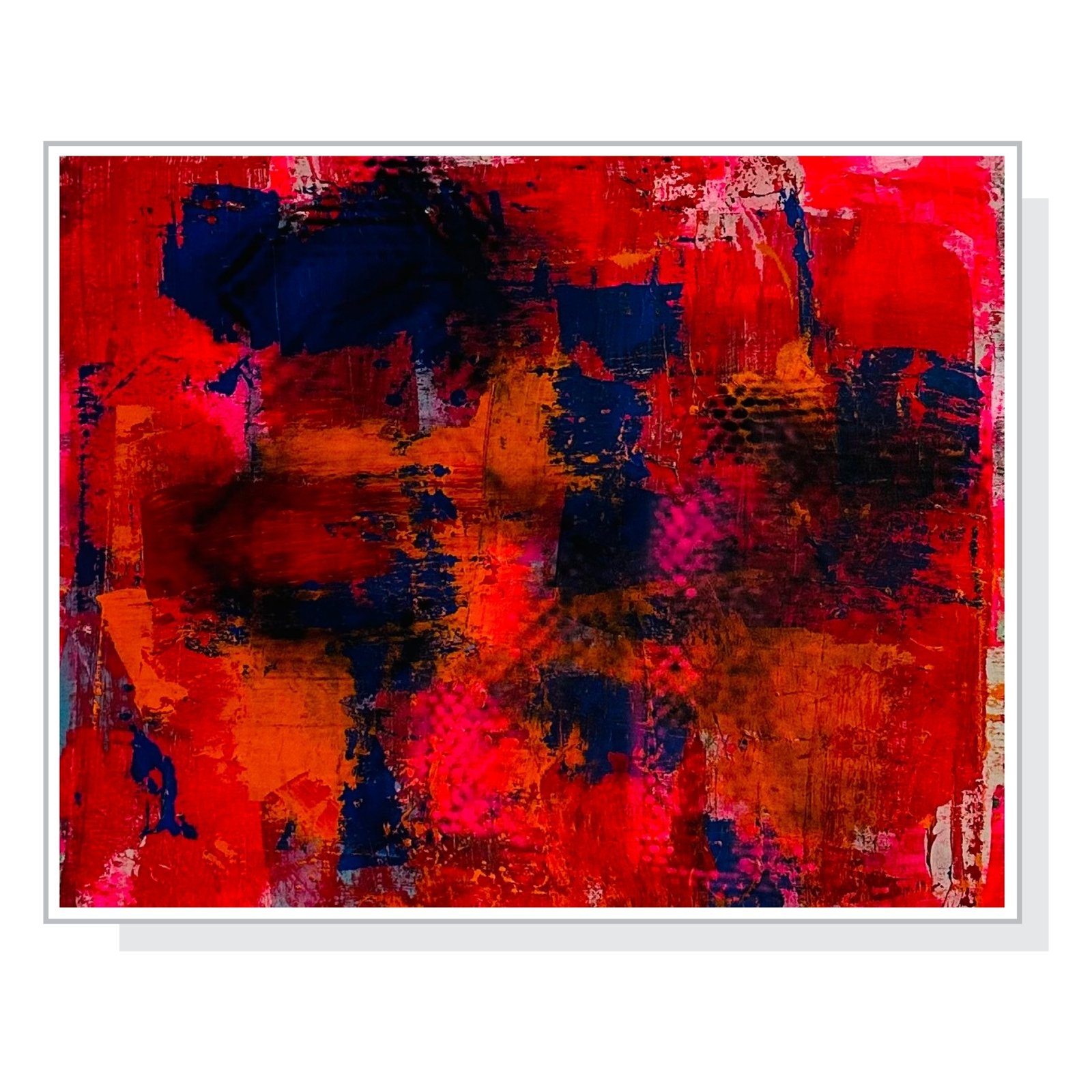 Galerie – Einzelwerke & Sammlungen - Acryl und Lack auf Leinwand Serie „Pinke Welle“ 50 x 50 cm 300,00 - Verônica Falcão (1)