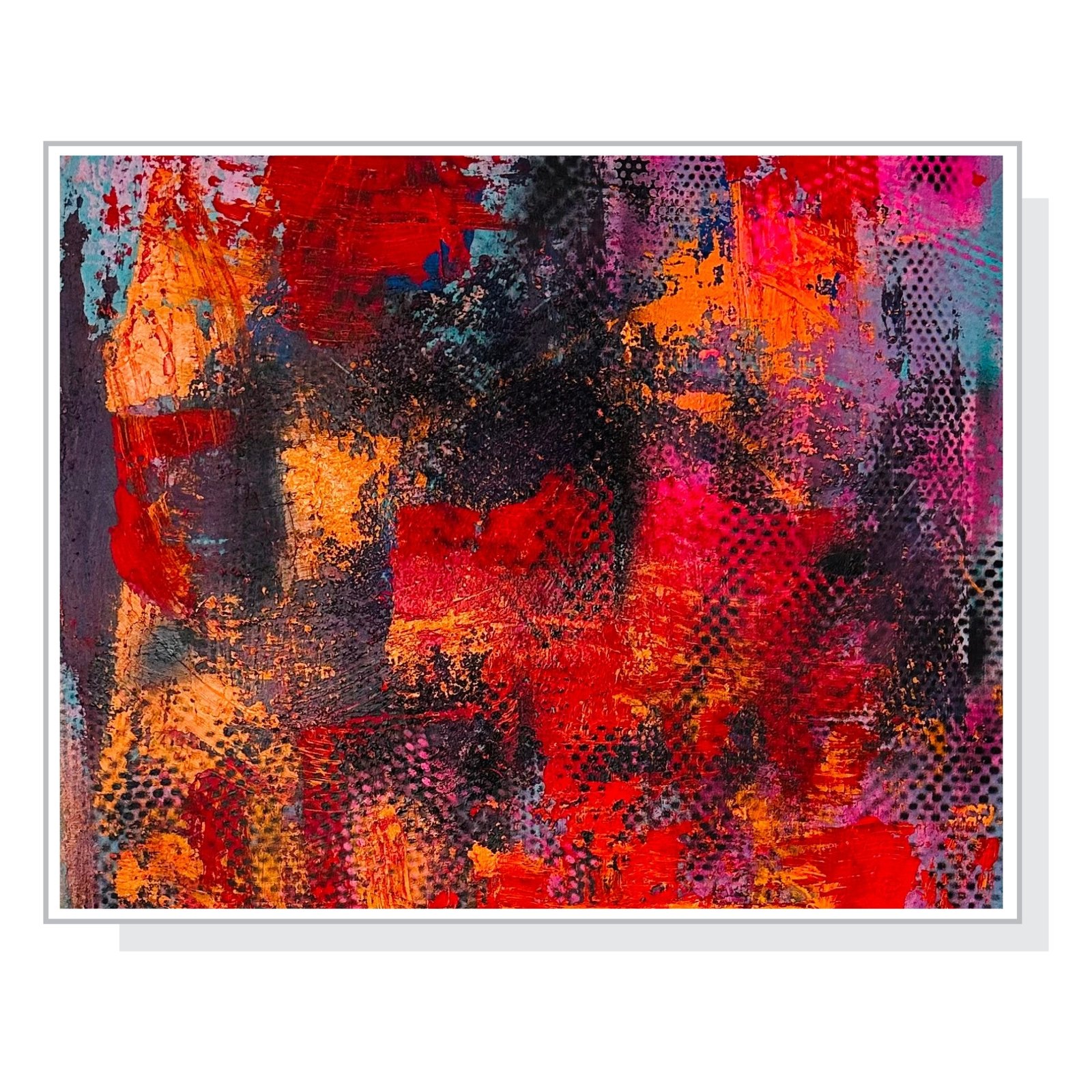 Galerie – Einzelwerke & Sammlungen - Acryl und Lack auf Leinwand Serie „Pinke Welle“ 50 x 50 cm 300,00 - Verônica Falcão
