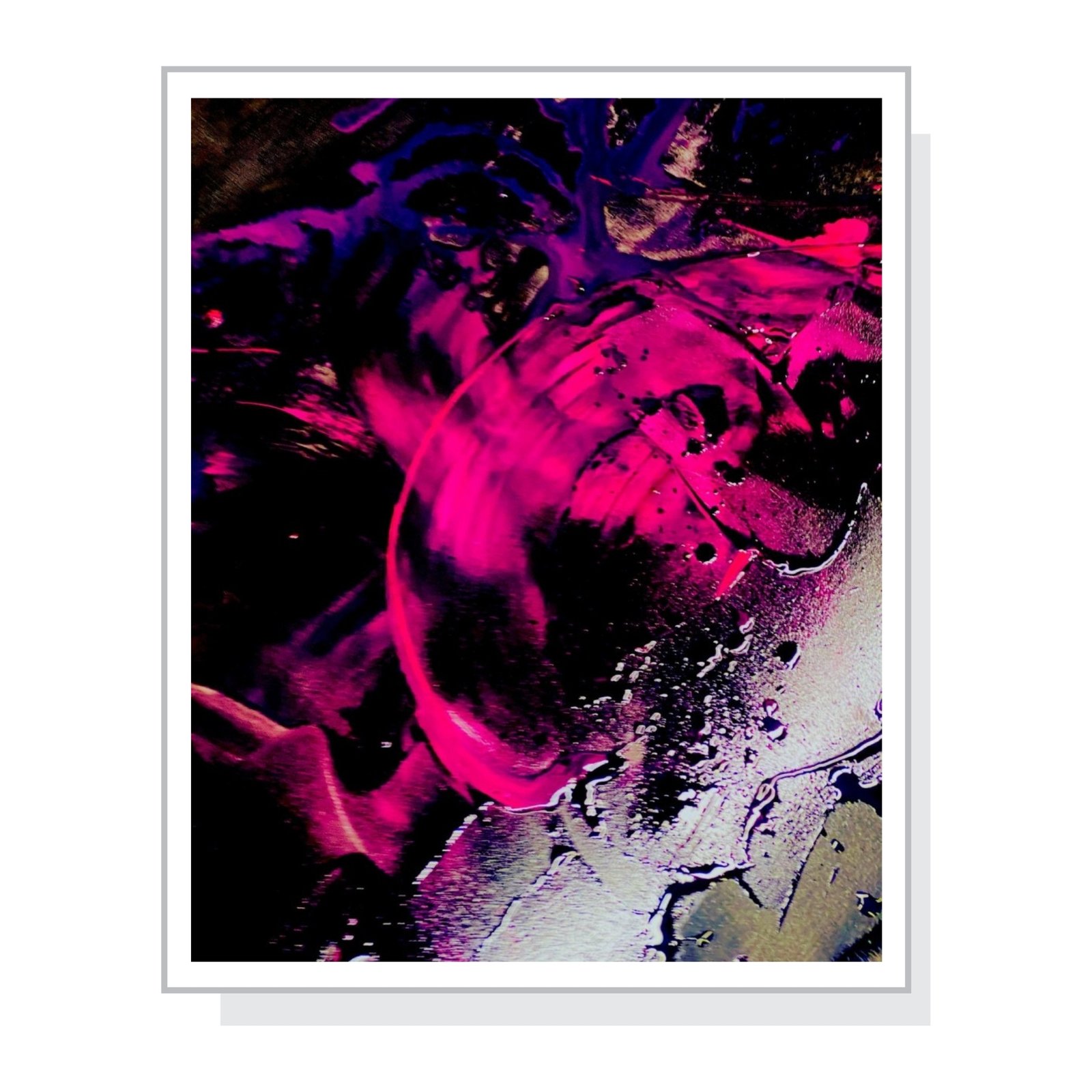 Kosmischer Impuls – Acrylgemälde auf Leinwand (40 x 30 cm)