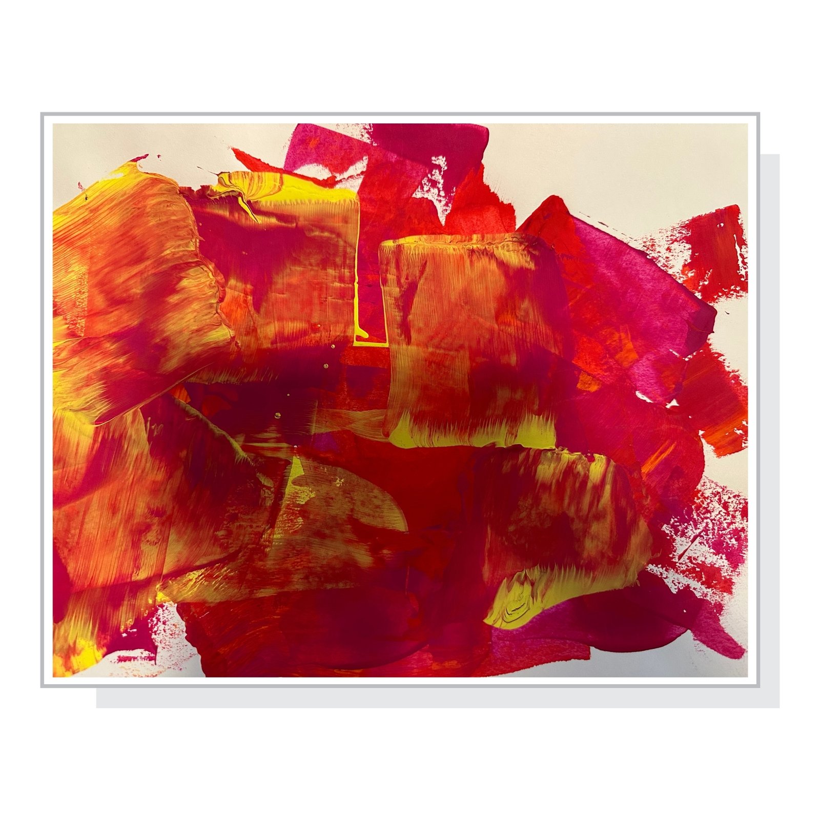 Série Farbe Rausch_Acrylfarbe auf Papier 170 gr_Spachtel_80 Euros 1