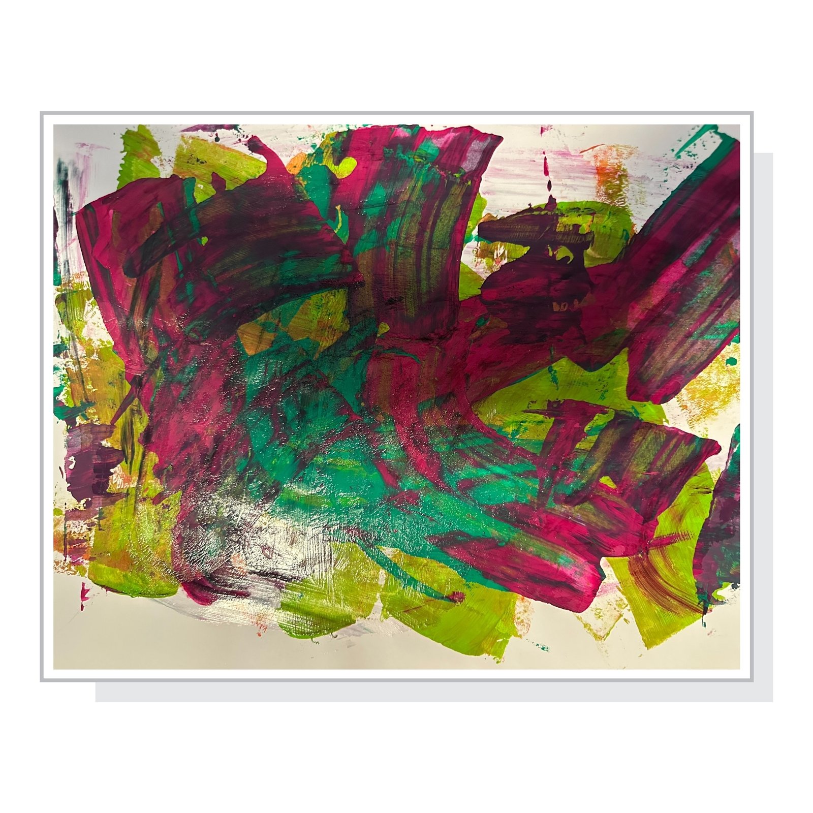 Série Farbe Rausch_Acrylfarbe auf Papier 170 gr_Spachtel_80 Euros 2