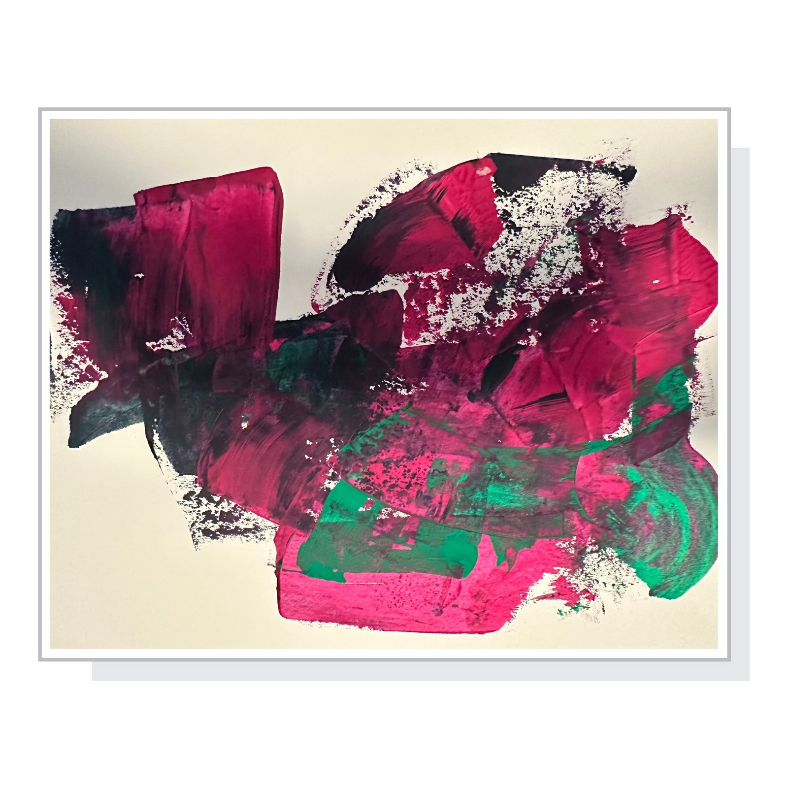 Série Farbe Rausch_Acrylfarbe auf Papier 170 gr_Spachtel_80 Euros 3