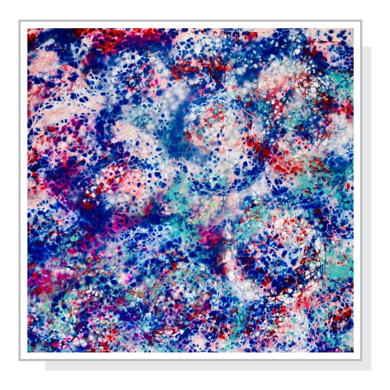 Simple Blue – Acrylgemälde auf Leinwand (100 x 100 cm)