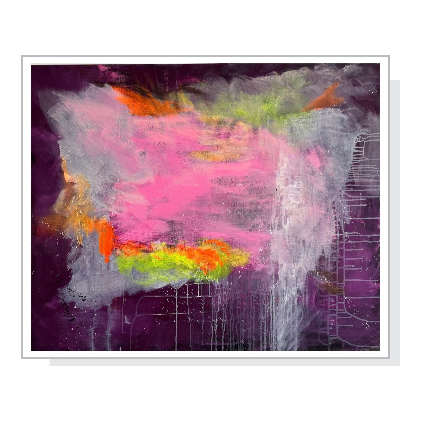 Stille Explosion – Acrylgemälde auf Leinwand (120 x 100 cm)