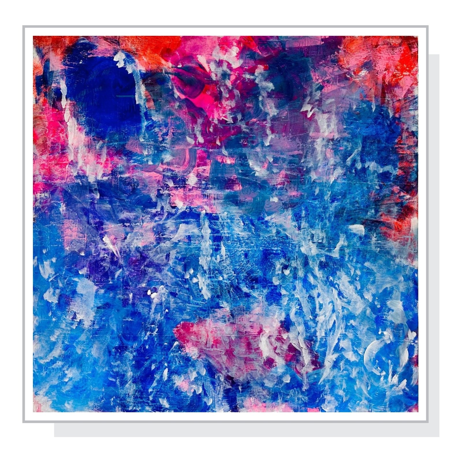 Tiefes Echo – Acrylgemälde auf Leinwand (90 x 90 cm)